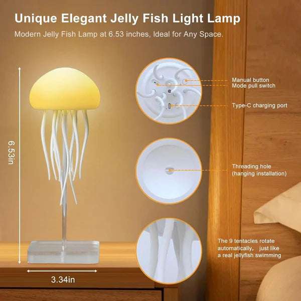 Drifting Serenity: A Portable Jellyfish Aquarium of Light
