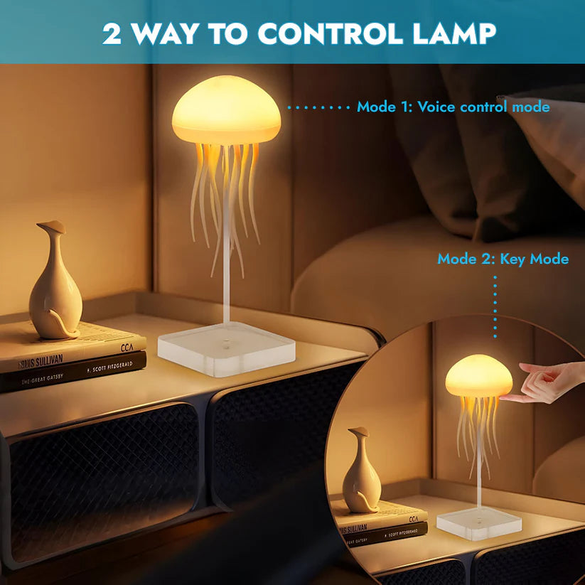 Drifting Serenity: A Portable Jellyfish Aquarium of Light