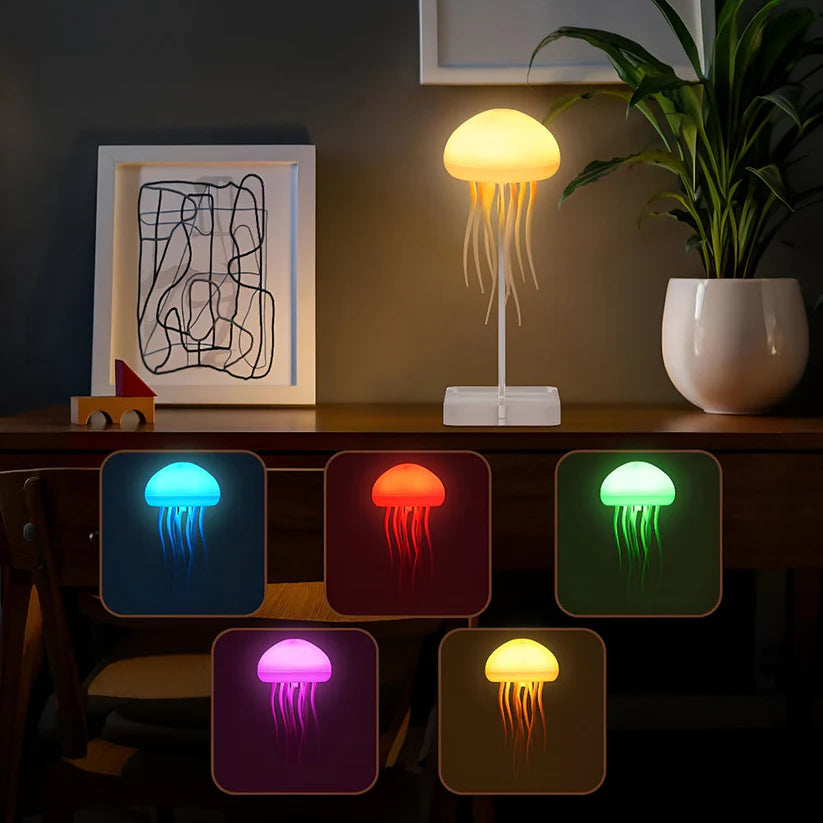 Drifting Serenity: A Portable Jellyfish Aquarium of Light