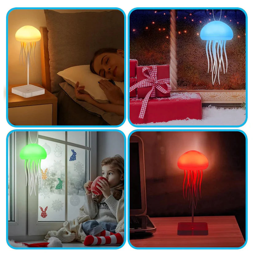 Drifting Serenity: A Portable Jellyfish Aquarium of Light